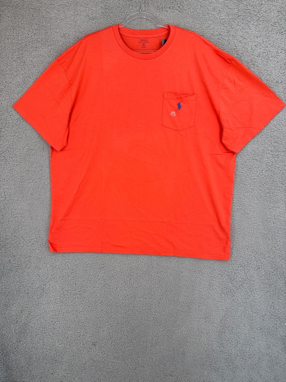 Polo Ralph Lauren Men’s 2XB short sleeve pocket t-shirt Bright Orange Pullover